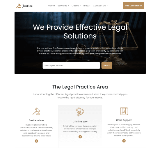Demo Legal Solutions - Landing Page