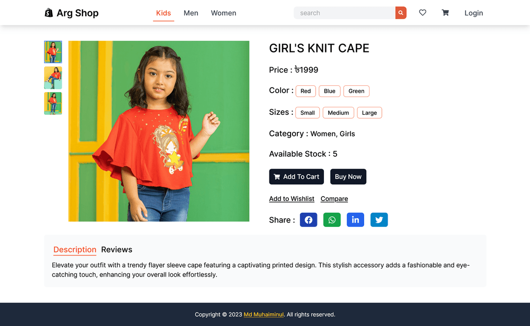 Product Details Page